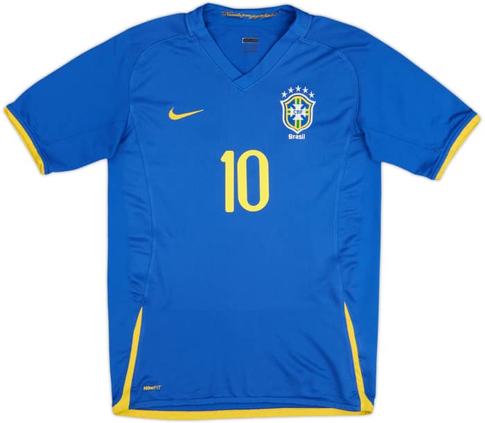 2008-10 Brazil Away Shirt Ronaldinho #10 - 8/10 - (XL.Boys)