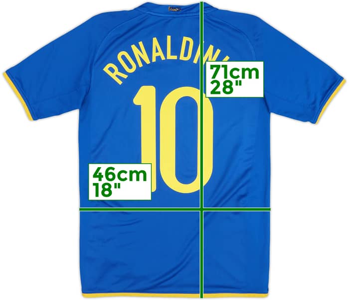 2008-10 Brazil Away Shirt Ronaldinho #10 - 8/10 - (XL.Boys)