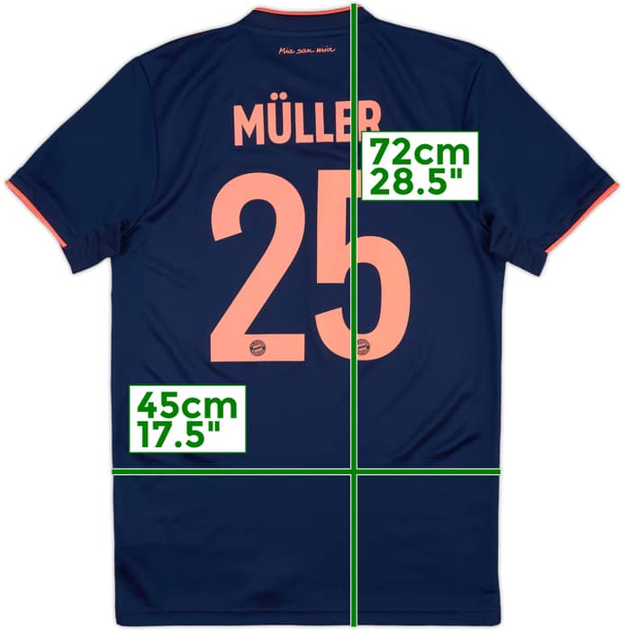 2019-20 Bayern Munich Third Shirt Muller #25 - 9/10 - (S)