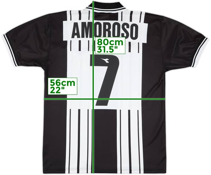 1998-99 Udinese European Home Shirt Amoroso #7 - 8/10 - (XL)