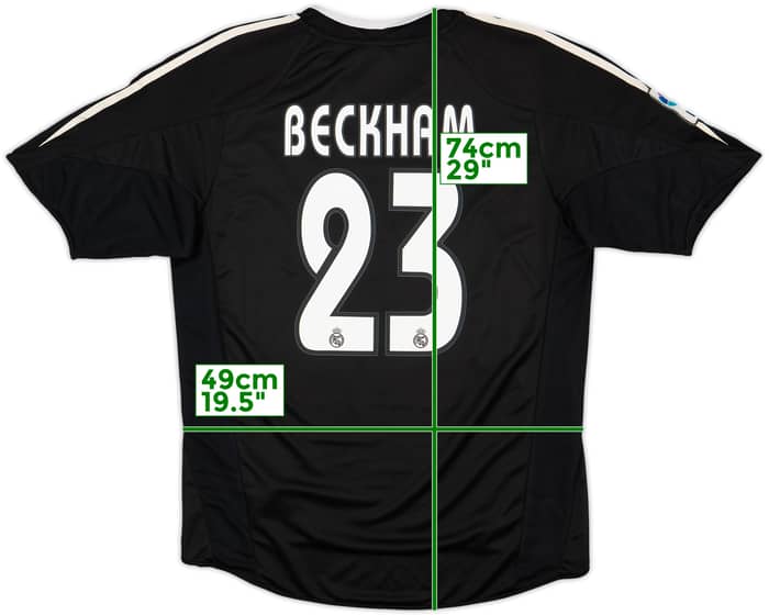 2004-05 Real Madrid Away Shirt Beckham #23 - 7/10 - (M)