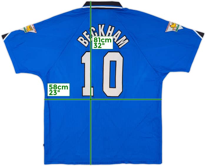 1996-98 Manchester United Third Shirt Beckham #10 - 8/10 - (XL)