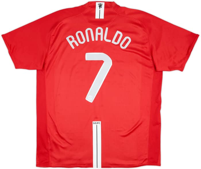 2007-09 Manchester United Home Shirt Ronaldo #7 - 9/10 - (XL)
