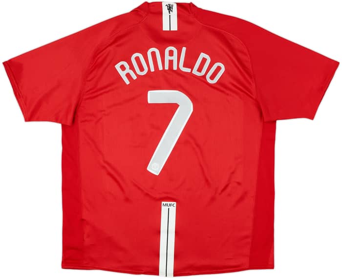 2007-08 Manchester United CL Home Shirt Ronaldo #7 - 8/10 - (XL)