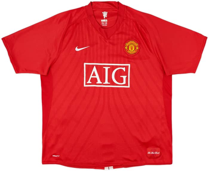 2007-08 Manchester United CL Home Shirt Ronaldo #7 - 8/10 - (XL)