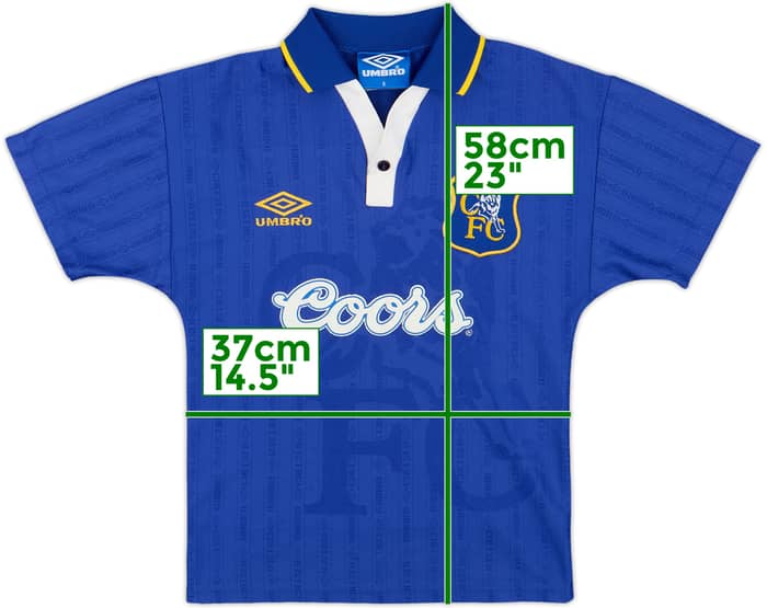 1995-97 Chelsea Home Shirt - 7/10 - (M.Boys)