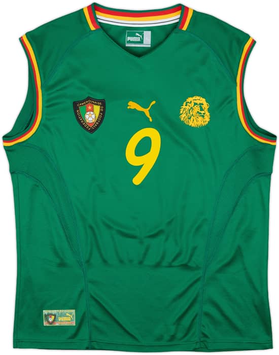 2002 Cameroon Home Vest Shirt Eto'o #9 - 9/10 - (XL)
