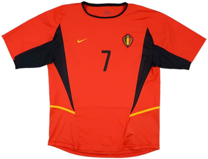 2002-04 Belgium Home Shirt Wilmots #7 - 9/10 - (L)