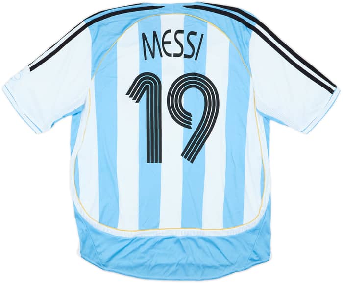 2005-07 Argentina Home Shirt Messi #19 - 8/10 - (L)