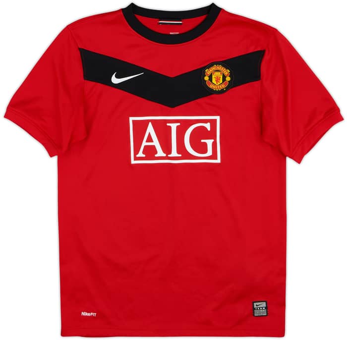 2009-10 Manchester United Home Shirt Rooney #10 - 9/10 - (L.Boys)