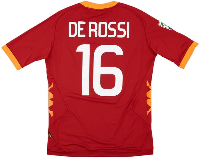2011-12 Roma Home Shirt De Rossi #16 - 9/10 - (XXL)