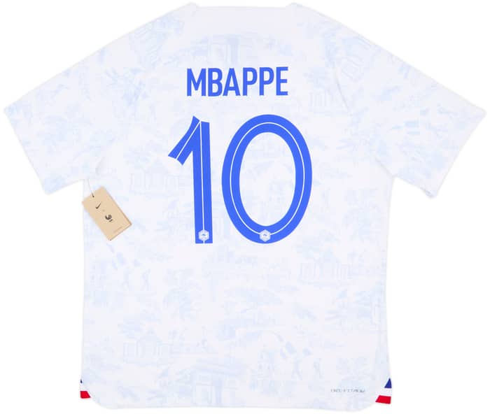 2022-23 France Authentic Away Shirt Mbappe #10 (XL)