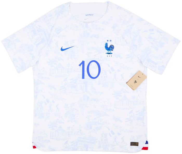 2022-23 France Authentic Away Shirt Mbappe #10 (XL)