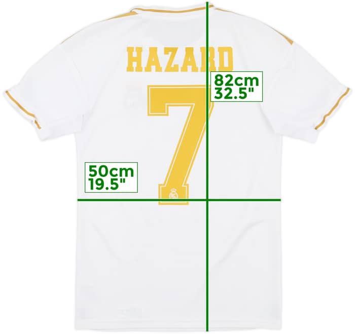 2019-20 Real Madrid Home Shirt Hazard #7 - 8/10 - (XS)
