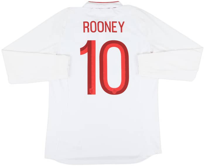 2012-13 England Home L/S Shirt Rooney #10 - 9/10 - (L)