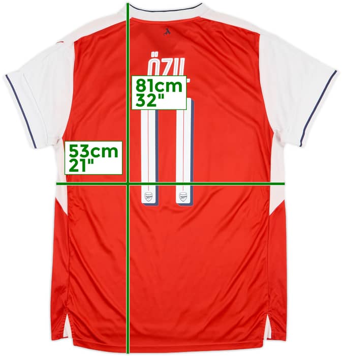 2016-17 Arsenal Home Shirt Ozil #11 - 5/10 - (XL)