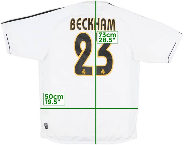2003-04 Real Madrid Home Shirt Beckham #23 - 7/10 - (S)