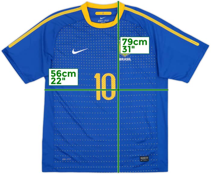 2010-11 Brazil Away Shirt #10 - 10/10 - (L)