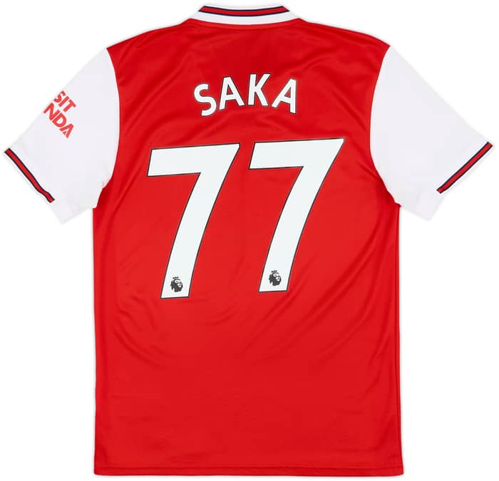 2019-20 Arsenal Home Shirt Saka #77 - 8/10 - (S)