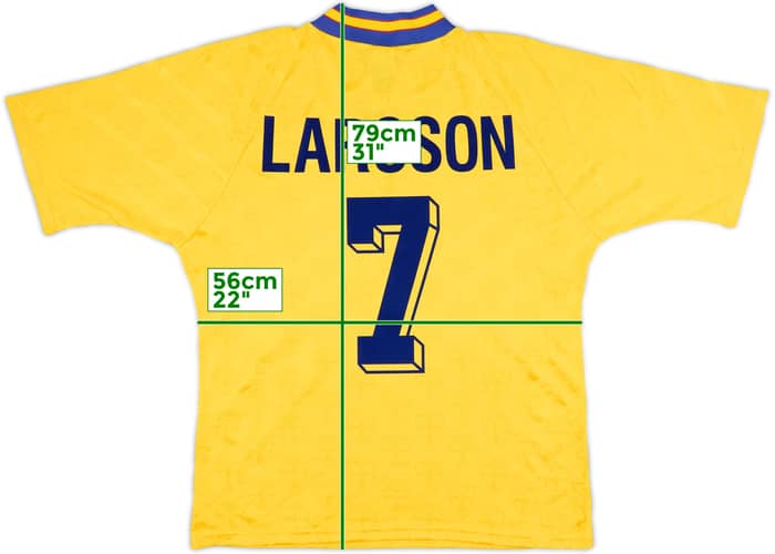 1994-96 Sweden Home Shirt Larsson #7 - 9/10 - (L)