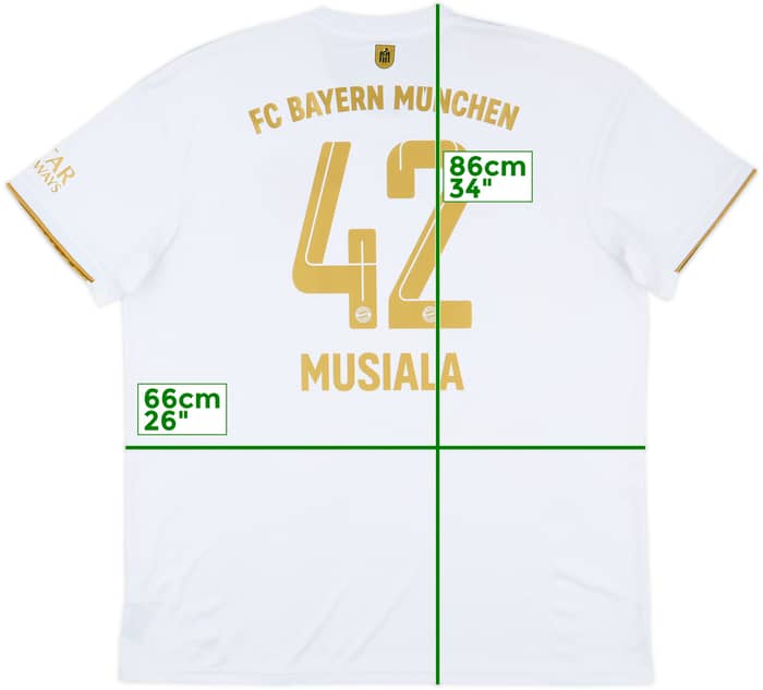 2022-23 Bayern Munich Away Shirt Musiala #42 - 7/10 - (XXL)