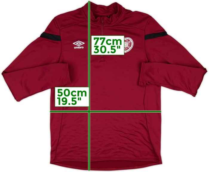 2019-10 Hearts Umbro 1/4 Zip Training Top - 8/10 - (M)