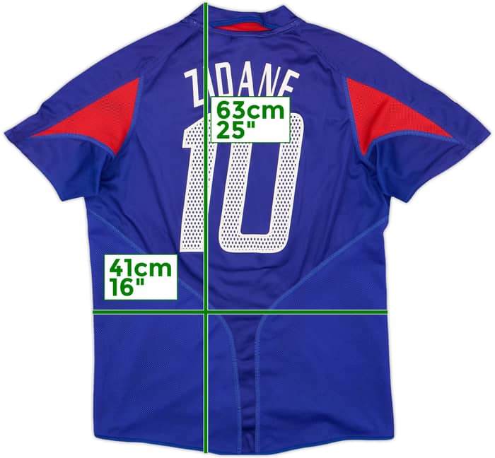 2004-06 France Home Shirt Zidane #10 - 9/10 - (M.Boys)