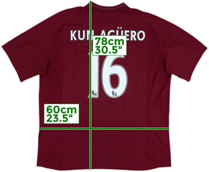 2012-13 Manchester City Away Shirt Kun Aguero #16 - 6/10 - (XXL)