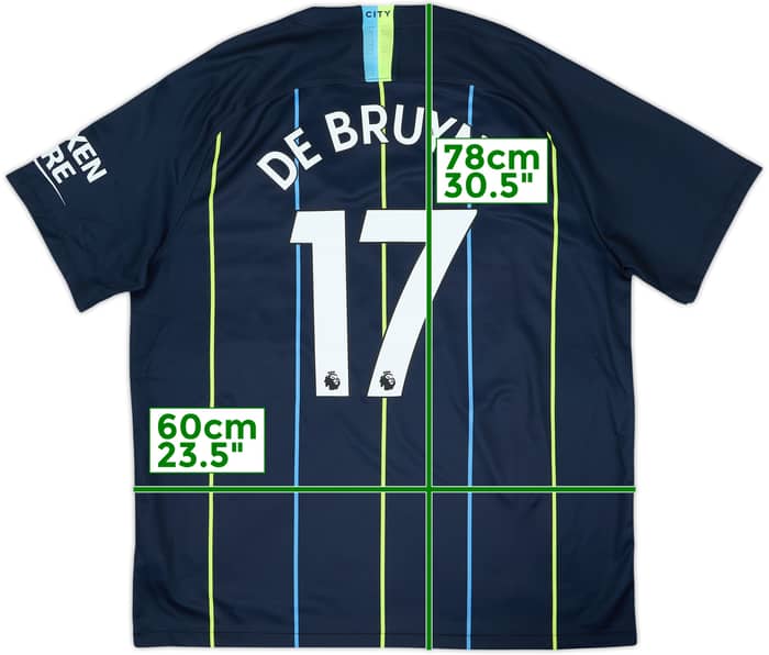2018-19 Manchester City Away Shirt De Bruyne #17 - 10/10 - (XL)