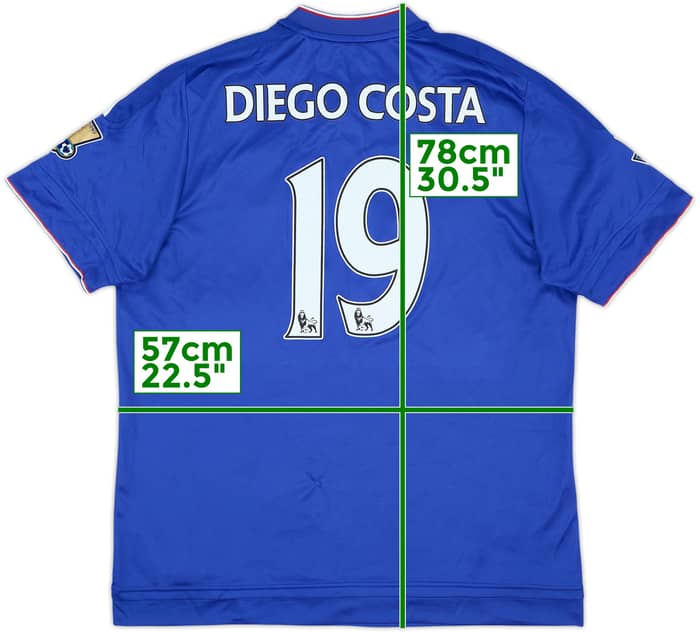 2015-16 Chelsea Home Shirt Diego Costa #19 - 9/10 - (XL)