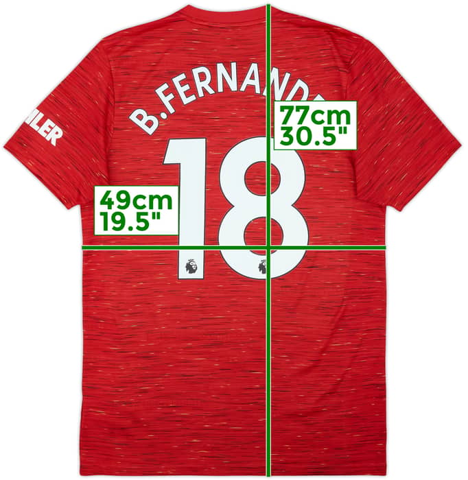 2020-21 Manchester United Home Shirt B.Fernandes #18 - 7/10 - (M)
