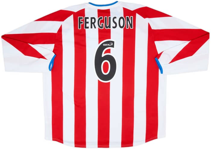 2003-04 Rangers Away L/S Shirt Ferguson #6 - 8/10 - (XXL)