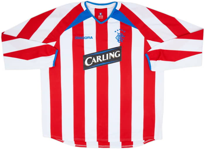 2003-04 Rangers Away L/S Shirt Ferguson #6 - 8/10 - (XXL)