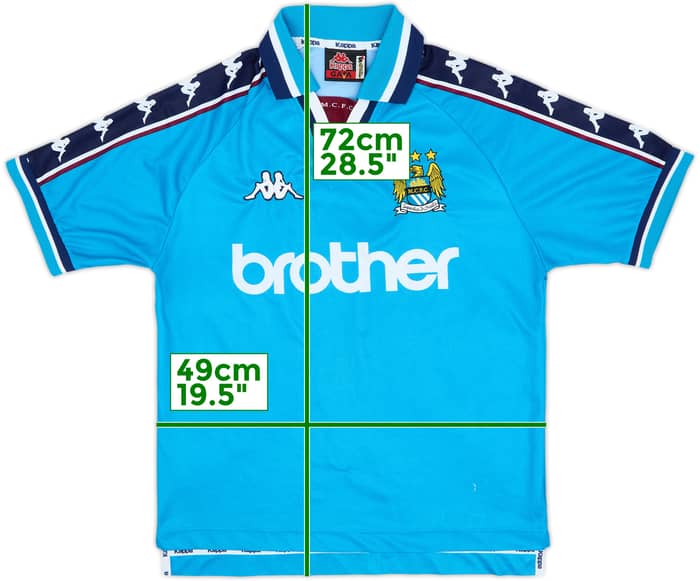 1997-99 Manchester City Home Shirt - 7/10 - (S)