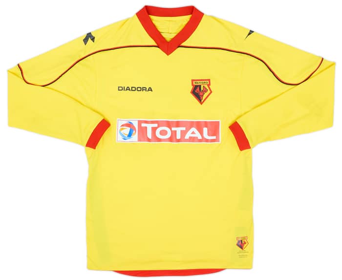 Camiseta de manga larga de local del Watford 2008-09 - 6/10 - (S)