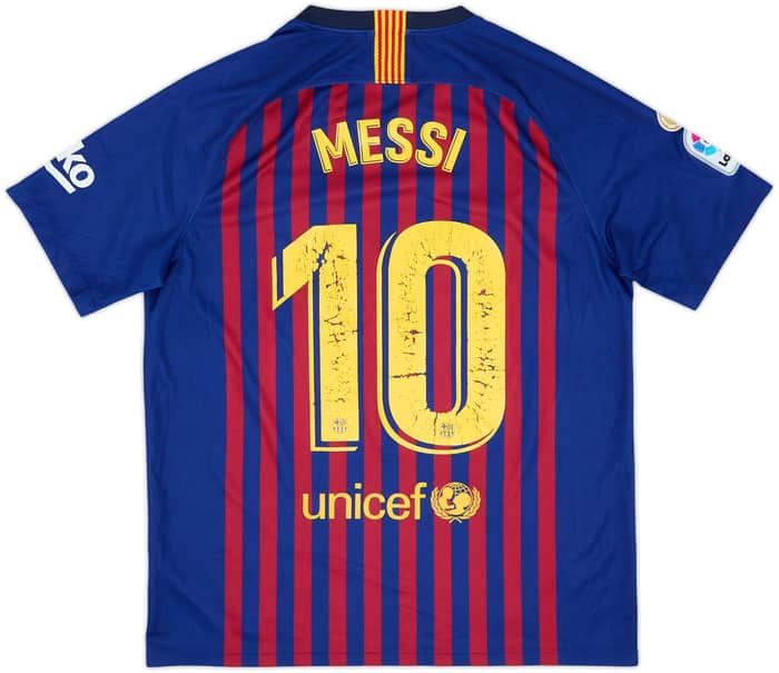 2018-19 Barcelona Home Shirt Messi #10 - 5/10 - (L)