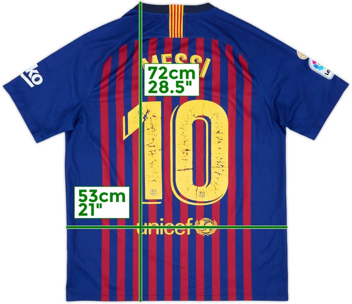 2018-19 Barcelona Home Shirt Messi #10 - 5/10 - (L)