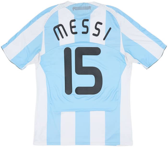 2007-09 Argentina Home Shirt Messi #15 - 5/10 - (M)