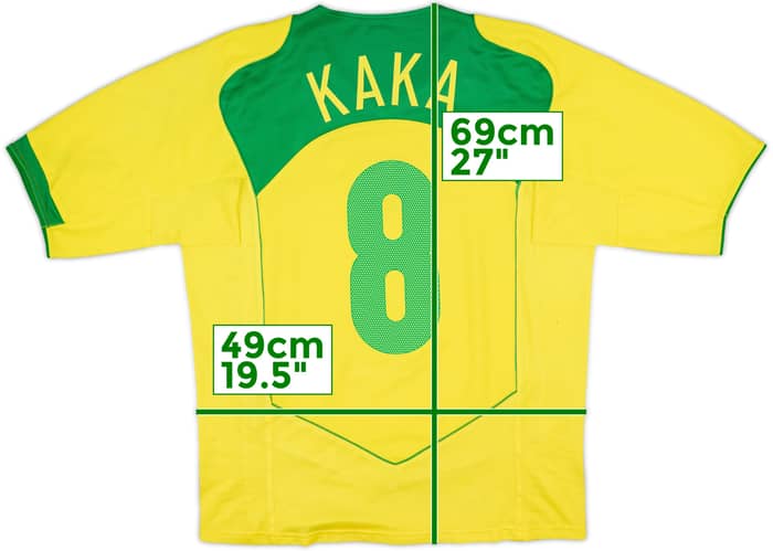 2004-06 Brazil Home Shirt Kaka #8 - 6/10 - (M)