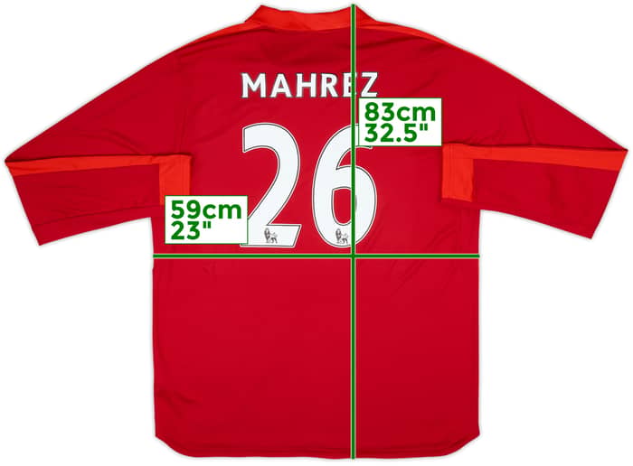 2016-17 Leicester Away L/S Shirt Mahrez #26 - 9/10 - (XXL)