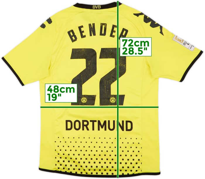 2011-12 Borussia Dortmund Home Shirt Bender #22 - 5/10 - (M)