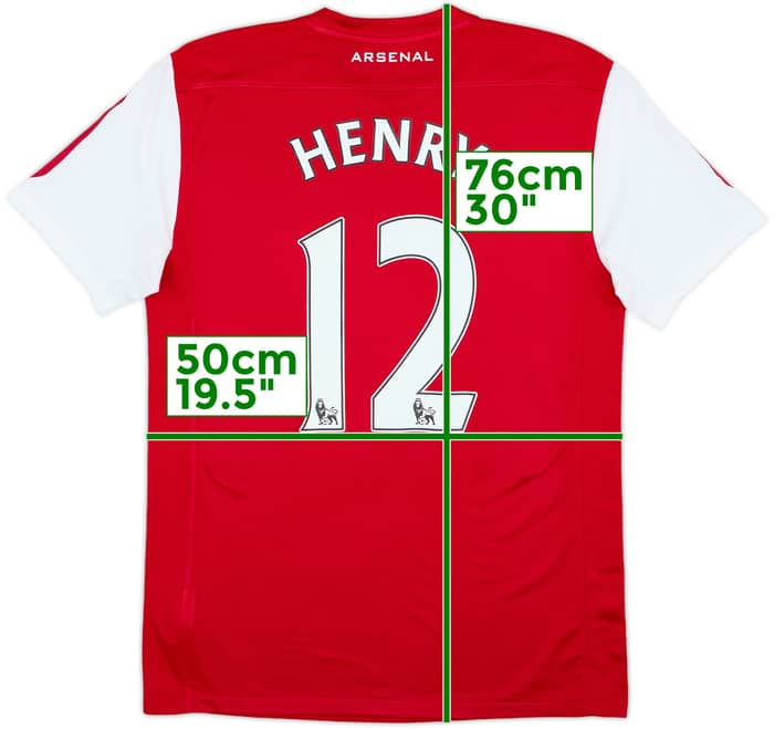 2011-12 Arsenal Home Shirt Henry #12 - 6/10 - (M)