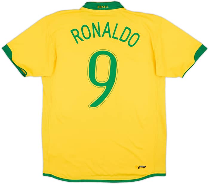 2006-08 Brazil Home Shirt Ronaldo #9 - 6/10 - (M)