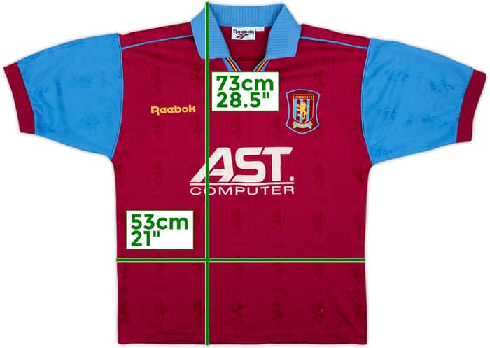 1995-97 Aston Villa Home Shirt - 5/10 - (M)
