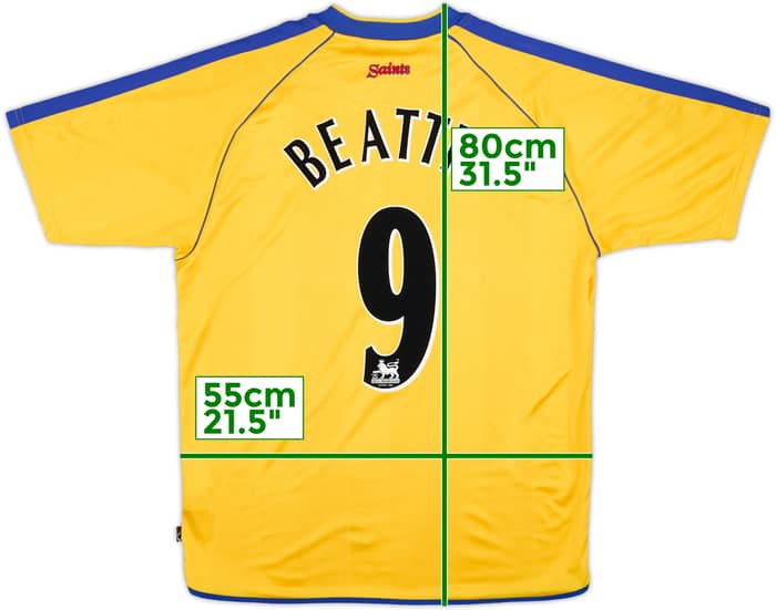 Camiseta de la tercera equipación del Southampton 2002-04 Beattie #9 - 8/10 - (L)