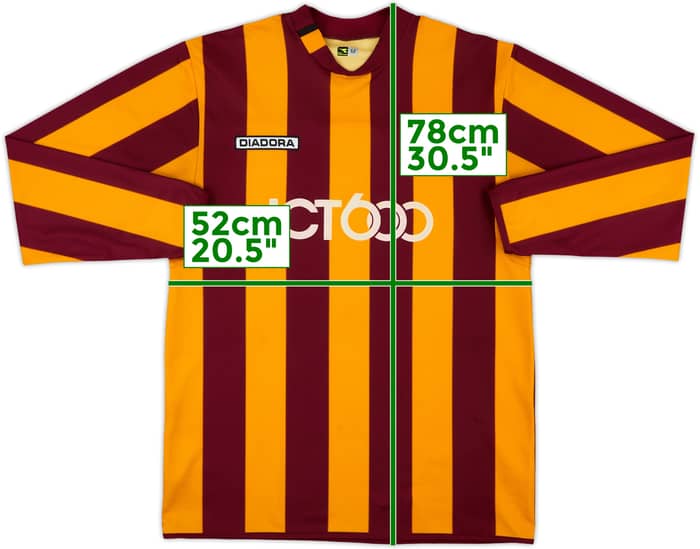 2004 Bradford City Home L/S Shirt - 8/10 - (M)