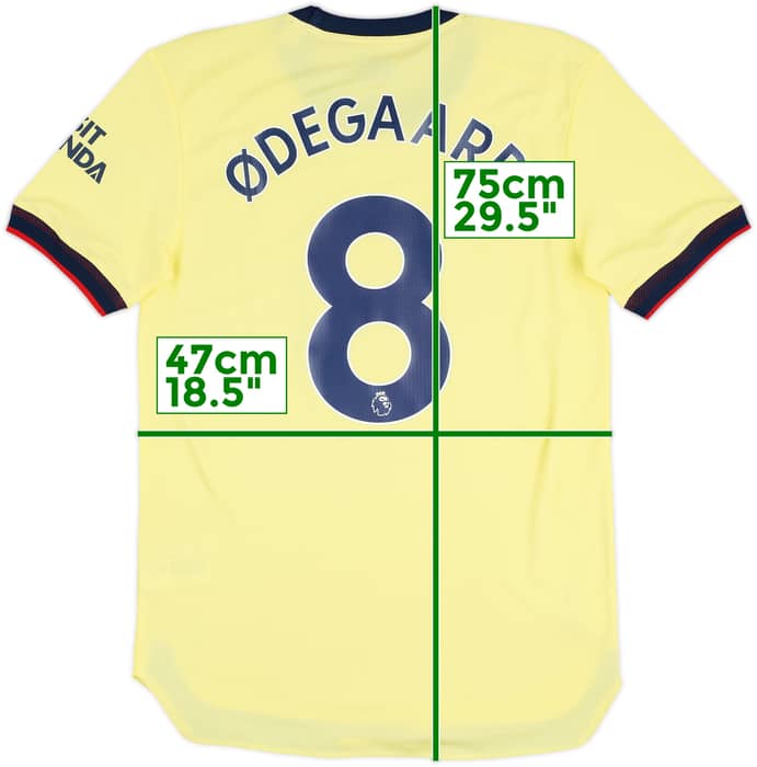 2021-22 Arsenal Authentic Away Shirt Odegaard #8 - 9/10 - (S)
