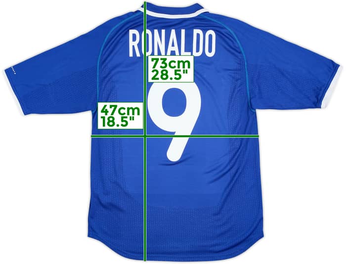 2000-02 Brazil Away Shirt Ronaldo #9 - 6/10 - (M)