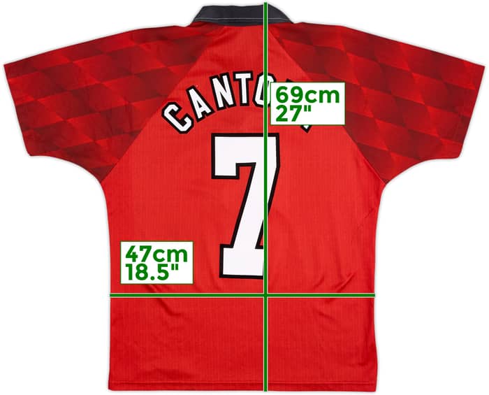 1996-98 Manchester United Home Shirt Cantona #7 - 6/10 - (M)