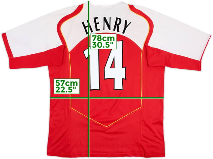 2004-05 Arsenal Home Shirt Henry #14 - 7/10 - (XL)